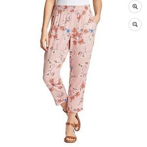 Jessica Simpson Ladies Soft Printed Pant Pink Floral Large